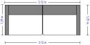 Querschnitt eines rechteckigen Betonbalkens, Maße 3,12 m x 1,25 m, technische Zeichnung.